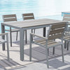 CorLiving Gallant Sun Bleached Gray Outdoor Dining Table