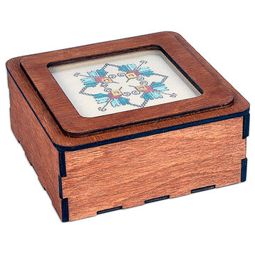 Novica Handmade Charming Lotus Wood Jewelry Box