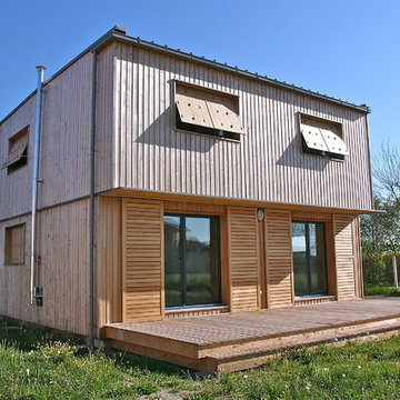 Maison contemporaine écologique de niveau passif