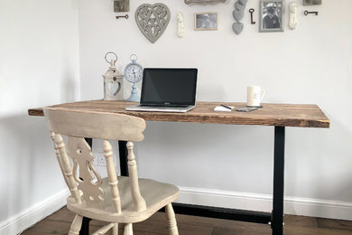 Reclaimed Solid Wood, Steel Handmade Industrial Dining Table/Office Desk