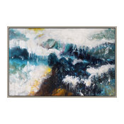 Moe's "Whitecaps" Canvas Painting With Frame
