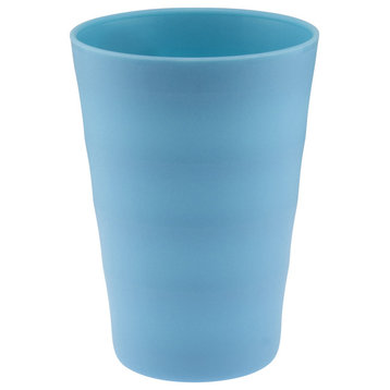 Break-Resistant Plastic Cups 12Oz, Reusable Design, Blue
