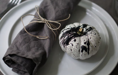 Black-and-White Pumpkins for a Scandinavian-Style Halloween