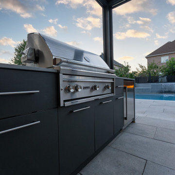 Complete Backyard Transformation with Pool, Fire Feature & Outdoor Kitchen