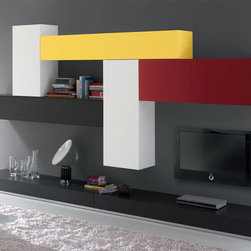 Italian Wall Unit Exential Y27 by Spar - $7,975.00 - Entertainment Centers And Tv Stands