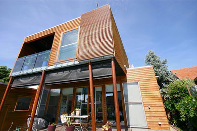 Design ideas for a contemporary exterior in Melbourne.