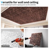 Art3d Decorative Drop Ceiling Tile 2x2ft Glue up, Lay in Ceiling Tile 12-Pack, Antique Copper