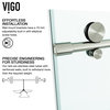 VIGO Elan E-class 60" x 76" Frameless Sliding Shower Door, Stainless Steel