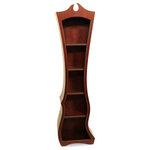 dust furniture* - Bookcase No. 10, Redwood Stain - Bring art off the walls and into your home with Bookcase No.10.  Imagine the graceful curves and unconventional elegance of this bookcase bringing character and warmth into your home.  The mix of traditional furniture design elements with the curved, abstract style of Vincent Leman make this a bookcase that feels familiar yet stands out as a conversation piece.
