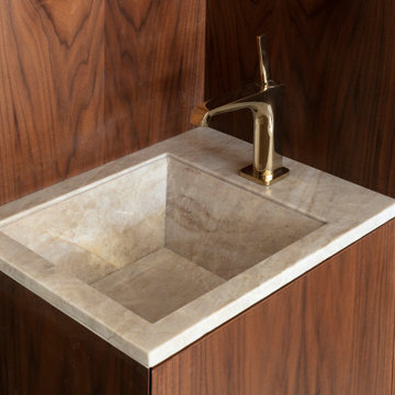 Custom quartzite sink