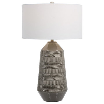 Uttermost Rewind Gray Table Lamp 28375