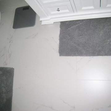 White marble bathroom, Vernon, CT