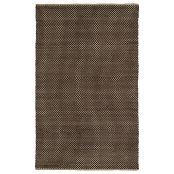 Kaleen Colinas Collection Rug, Natural Fiber, Chocolate Brown, 3'x5'