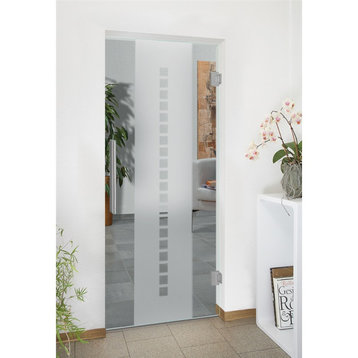 Swing Glass Door, Cube Layout Design, Non-Private, 28"x84" Inches, 5/16" (8mm)