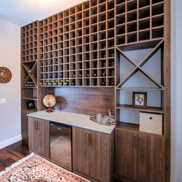 Wine and Beverage Storage Center for an Avid Wine Lover
