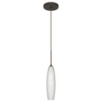 Besa Lighting - Besa Lighting 1XT-439519-BR Zumi - One Light Cord Pendant with Flat Canopy - The Zumi is a slender yet shapely handcrafted glasZumi One Light Cord  Bronze Carrera Glass *UL Approved: YES Energy Star Qualified: n/a ADA Certified: n/a  *Number of Lights: Lamp: 1-*Wattage:35w GY6.35 Bi-pin bulb(s) *Bulb Included:Yes *Bulb Type:GY6.35 Bi-pin *Finish Type:Bronze