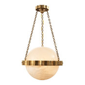 Medium Fluted Band Globe Ceiling Pendant