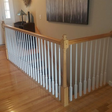 BeforePicture:  Staircase Refinishing to Match New Floor Color