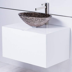 Luxury platinum crystal vessel sink and faucet combo - Bathroom Fixtures