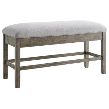 Steve Silver Grayson Gray Driftwood Storage Counter Bench