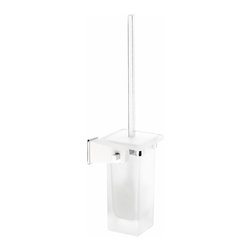 Secret Bath. Toilet brush holder. Chrome-White. Dana collection - Toilet Brushes & Holders