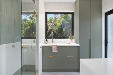 Design ideas for a modern laundry room in Sydney.