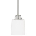 HomePlace - HomePlace 315311BN-339 Hayden - One Light Pendant - Warranty: 1 Year Room Recommendation: PHayden One Light Pen Brushed Nickel Soft  *UL Approved: YES Energy Star Qualified: n/a ADA Certified: n/a  *Number of Lights: 1-*Wattage:100w Incandescent bulb(s) *Bulb Included:No *Bulb Type:E26 Medium Base *Finish Type:Bronze