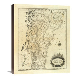 Connecticut 1795 Stretched Canvas Giclee By Mathew Carey 16 X13 Contemporary Prints And Posters By Global Gallery