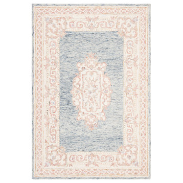Safavieh Aubusson Collection AUB101 Rug, Blue/Pink, 4'x6'