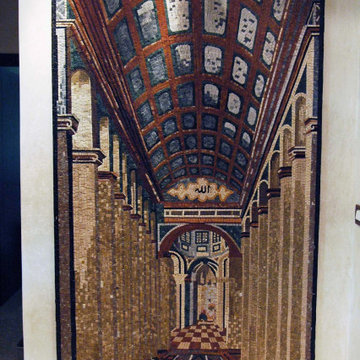 Cathedral Corridor - Marble Mosaic 3D Wall Mural - Mesh Backing