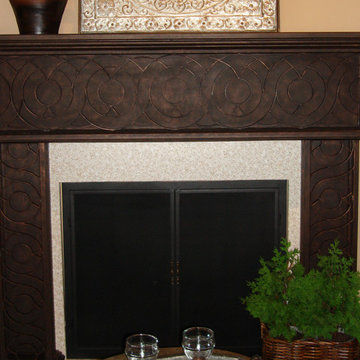 Contemporary Wrought Iron Fireplace Mantel