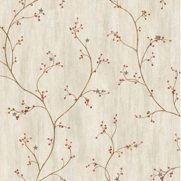 Felicia Gray Star Berry Vine Wallpaper Wallpaper Bolt