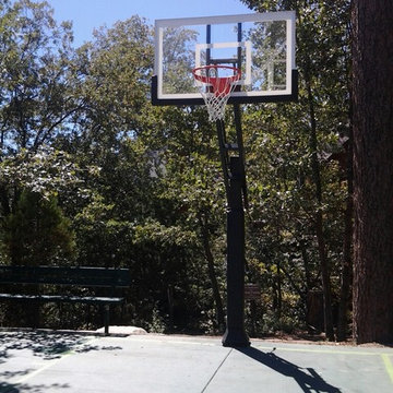 Mike S's Pro Dunk Gold Basketball System on a 45x40 in Newport Beach, CA