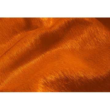 Geneva Cowhide Rug, 5'x7', Orange