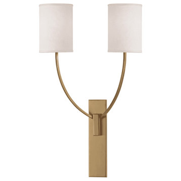 Colton 2-Light 25" Wall Sconce in Aged Brass