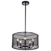 Aludra 5-Light Oil-Rubbed Bronze Round Metal Mesh Shade Pendant Chandelier