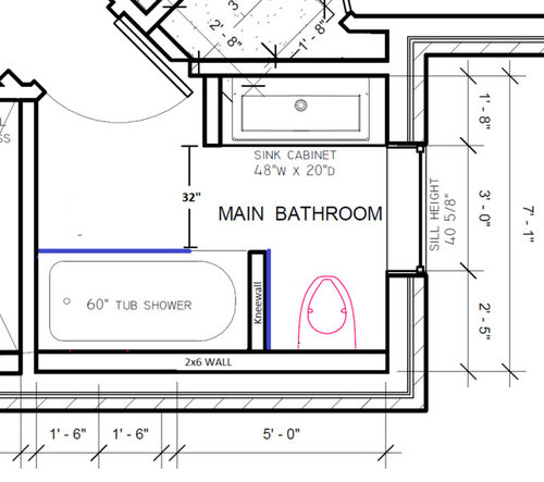 Help with Tub/Shower Niche & Kneewall Placement