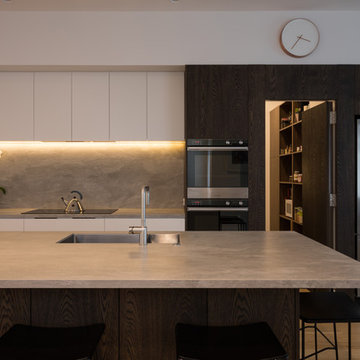 Dark Oak Veneer Kitchen