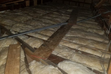 Decontamination, air seal, rodent proof, insulation installation R38 value