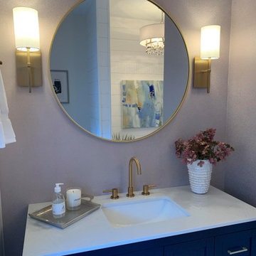 Coastal Guest Bath & Hidden Laundry