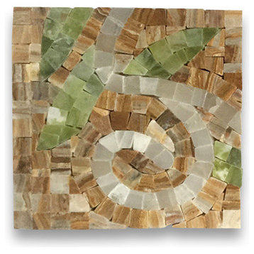 Marble Mosaic Border Decorative Tile Garden Onyx 4.7x4.7 Polished, 1 piece
