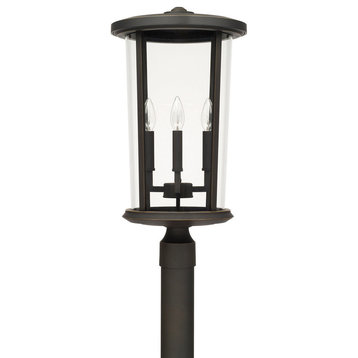 Howell 4 Light Outdoor Post Lantern, Oiled Bronze