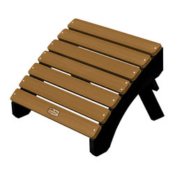 ELK OUTDOORS - The Essential Folding Ottoman, Caribou (Black/Tan) - Outdoor Footstools And Ottomans