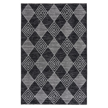 Safavieh Kilim Klm306Z Geometric Rug, Black/Ivory, 2'3"x9'