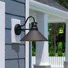 Outland Dualux 12" Outdoor Motion Sensor Wall Light Aged Iron and Light Gold