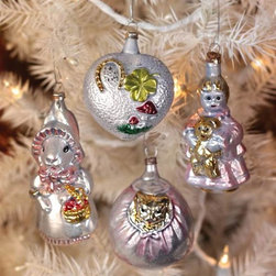 GERMAN MERCURY GLASS ORNAMENT SET - Christmas Ornaments