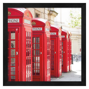 Covent Garden Phone Boxes By Keri Bevan Canvas Art Contemporary Prints And Posters By Trademark Global