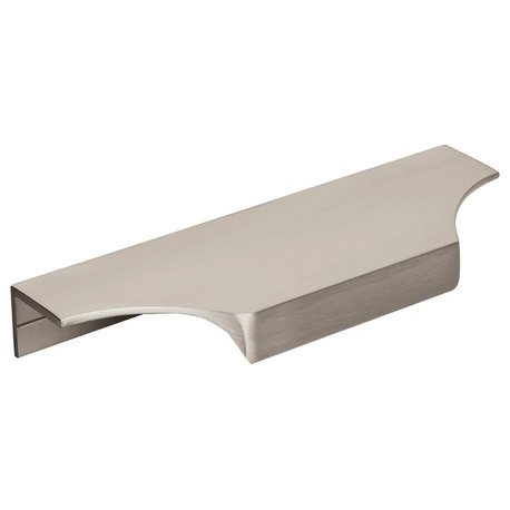 Extent 4-9/16" CTC Cabinet Edge Pull, Satin Nickel