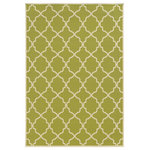Newcastle Home - Rhodes Indoor and Outdoor Lattice Green and Ivory Rug, 5'3"x7'6" - Rhodes is a collection of machine-made indoor/outdoor rugs showcasing simple, geometric patterns.  The clean lines, fresh colors and soft hand of the looped construction will make these rugs a welcome addition to any room or patio.