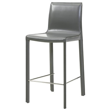 Gervin Recycled Leather Counter Stool